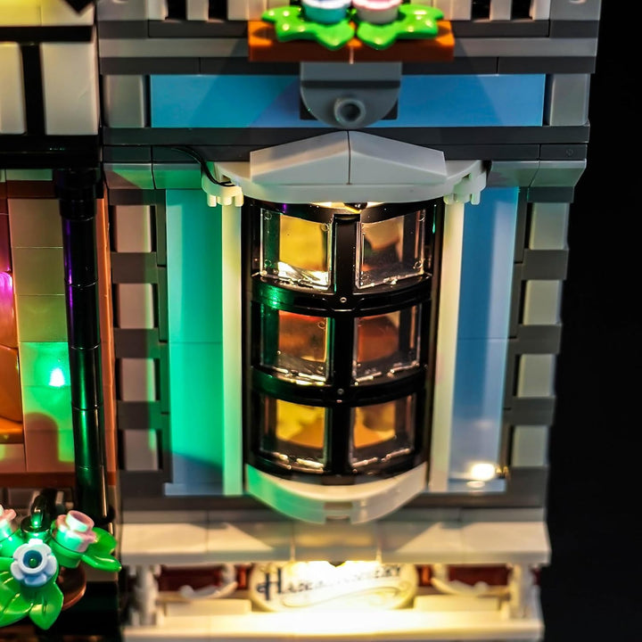 LocoLee Licht Set Kompatibel mit Lego Eckhaus im Tudorstil Fernbedienung Version, Nur Lichter Set -