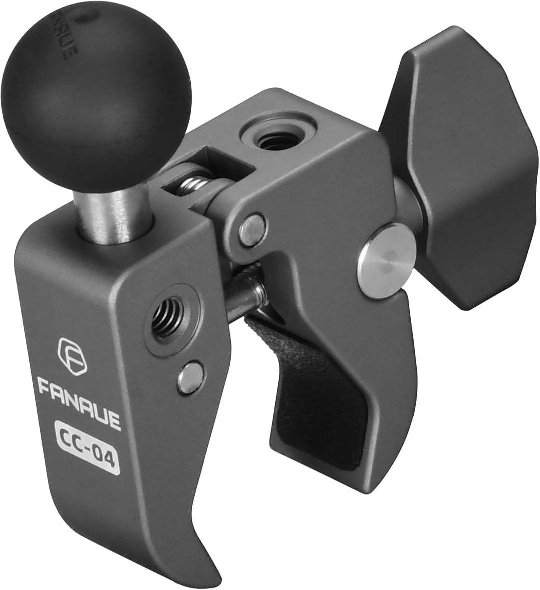 FANAUE Lenkerklemmbasis mit 1" Ball Adapter für Durchmesser 13-52mm Motorrad Fahrradlenker, Handyhal