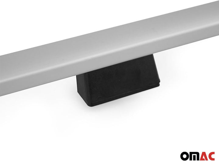 Dachreling Relingträger kompatibel mit Porsche Cayenne 9PA 2002-2010 Alu Silber 2X Grau, Grau