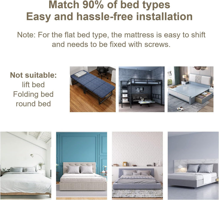 Ansobea 200cm Rausfallschutz Bett Rausfallschutz Kinderbett|Bettschutzgitter für Kinder|Bettschutzgi