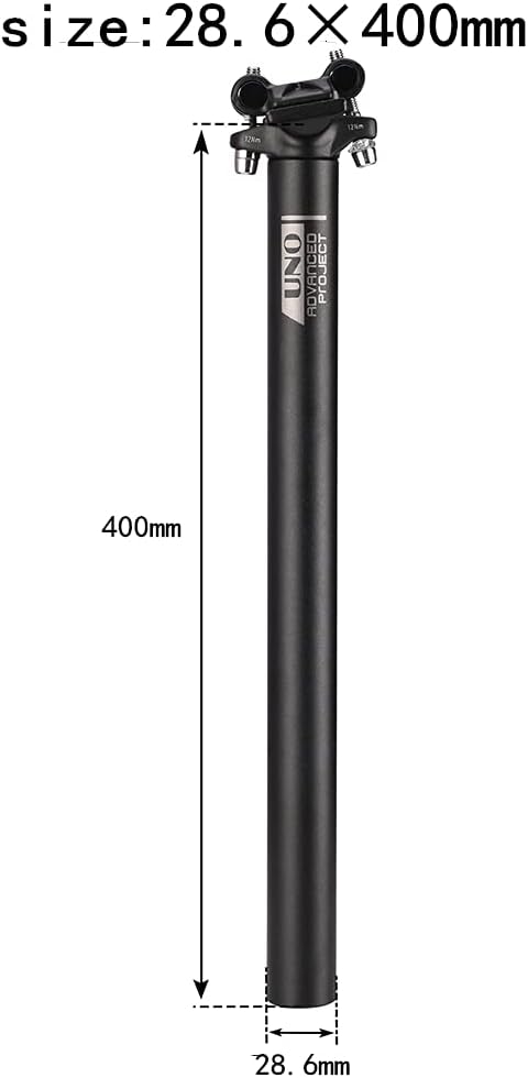BESNIN Sattelstütze, Fahrradsattelstütze 28.6 400 mm, Fahrradsattelwinkel, verstellbare Sattelstütze