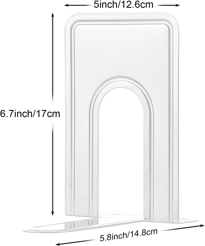DIFIT Buchstützen, 8 Paare Buchstützen Buchhalter, Buchstützen Metall Buchstützen für Magazin/Bücher