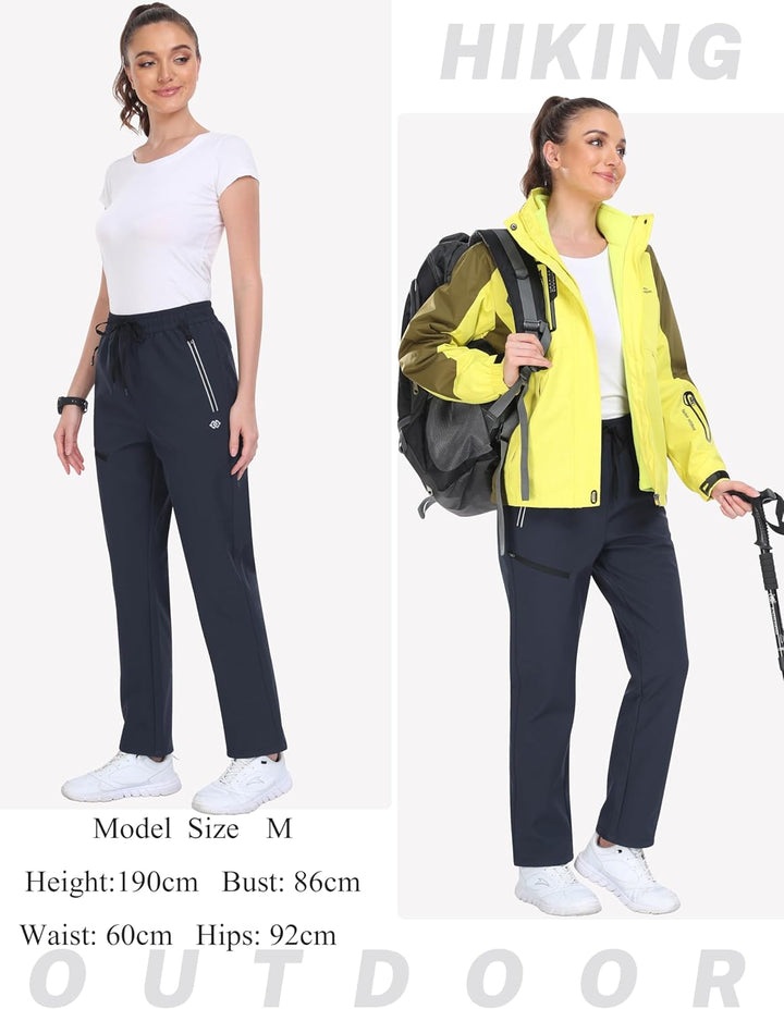 MoFiz Damen-Wanderhose, isoliert, Outdoor, Schnee, Skihose, warm, Winter, Softshell-Hose mit Reissve