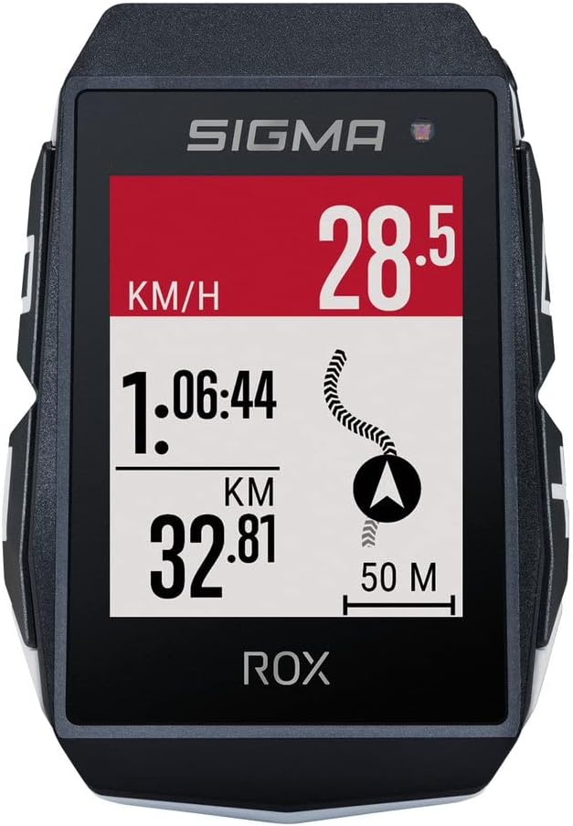 SIGMA SPORT ROX 11.1 EVO White HR Set | Fahrradcomputer kabellos GPS & Navigation inkl. Short Butler