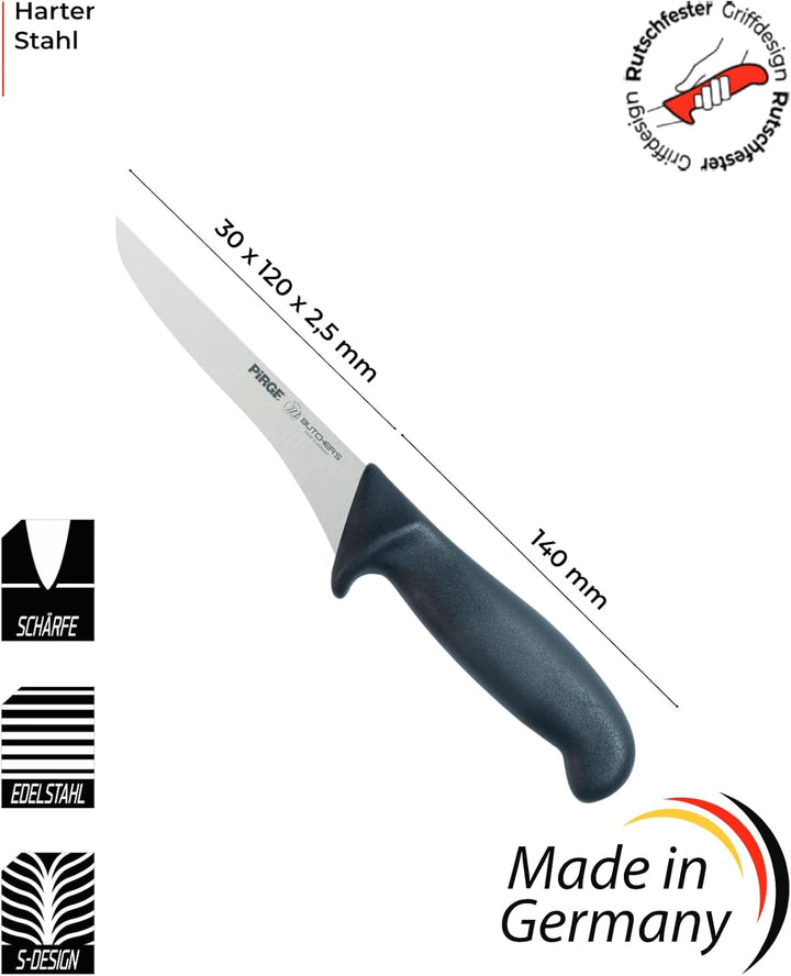 Pirge Butcher's Made in Germany Profi Ausbeinmesser Set 12 cm - Metzgermesser - Fleischermesser - St