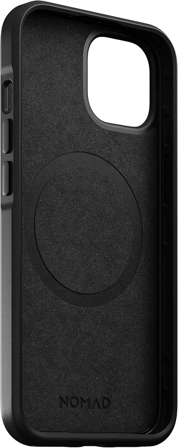 NOMAD Modern Leather Case für iPhone 14 | Schutzhülle aus Polycarbonat und hochwertigem Echtleder |