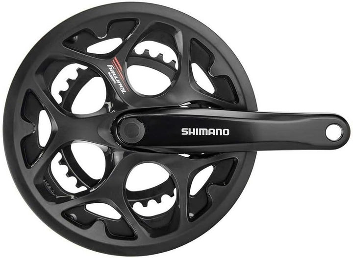 SHIMANO Tourney FC-A070 Kurbelgarnitur Vierkant Fahrrad Kurbel 170 mm 7/8-fach Nero con protezione c