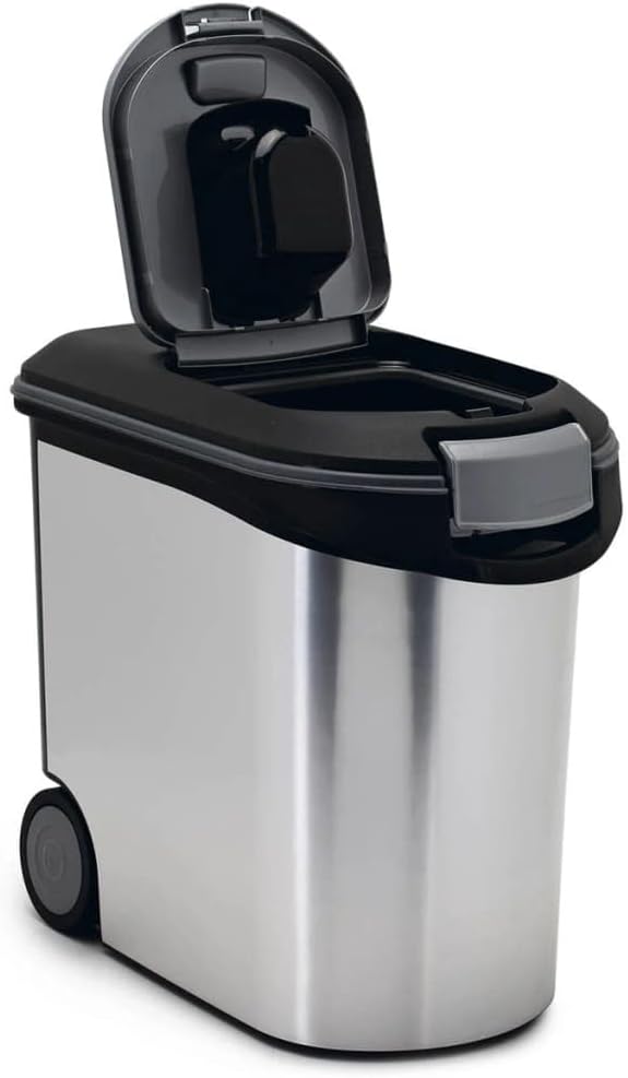 Curver Futter-Container 12kg I 35L, schwarz/Silber, 49,3 x 27,8 x 42,5 cm Single, Single