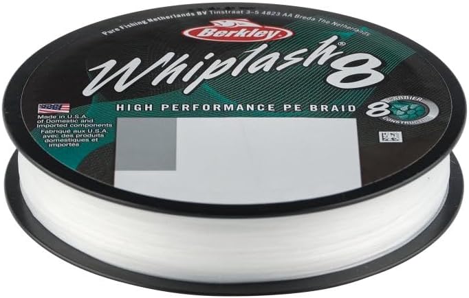 Berkley Whiplash8 Filler Fishing Line Angelschnur 0.0055 in|0.14 mm, 42 lb|19.2 kg, 164 yd|150 m Kri