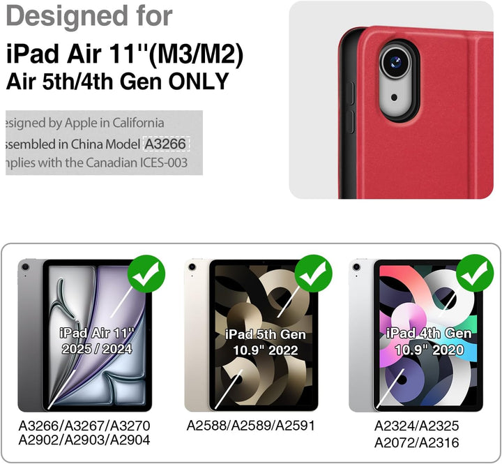 Antbox Hülle für iPad Air 5./4. Generation 2022/2020 iPad 10.9 Zoll mit Stifthalter Apple Pencil Hal