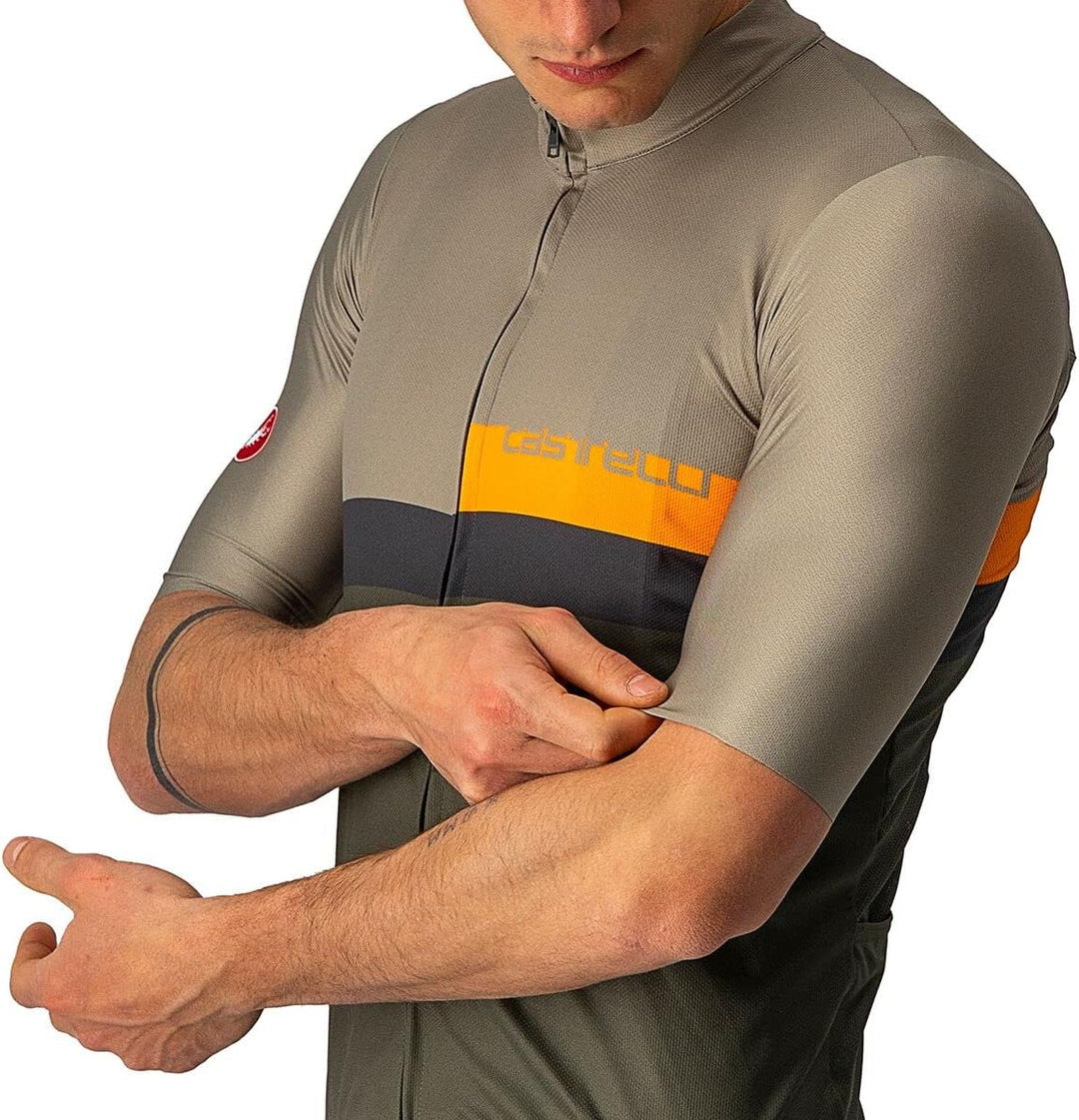 CASTELLI Herren A Blocco Jersey Sweatshirt M Rinde Green/Pop Orange-dark Gra, M Rinde Green/Pop Oran