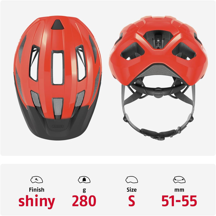 ABUS Rennradhelm Macator - sportiver Fahrradhelm für Einsteiger - auch für Zopfträger/-innen - für D