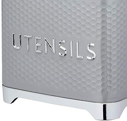 KitchenCraft Lovello Utensilienhalter mit geometrischem Sechseck-Muster, strukturiert, 20 x 10 x 18