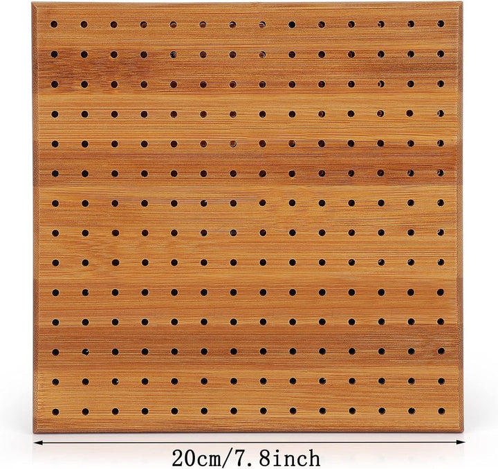 Coopay Sperrbrett für Granny Square, Bambus Blockierbretter und 20 Edelstahl Stabstiften, Tolles Too
