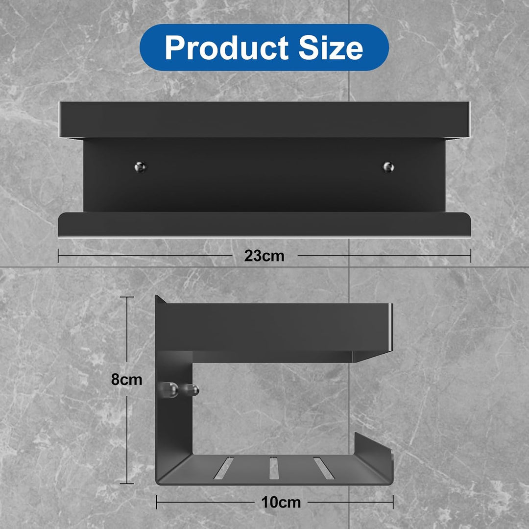 UUlioyer Duschablage Ohne Bohren, Duschregal aus Edelstahl SUS304, 2 Stück Badezimmer Regal Organize
