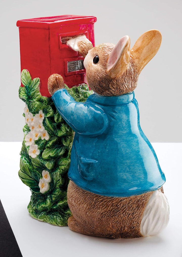 Beatrix Potter Spardose Peter Hase verschickt einen Brief Einzeln, Einzeln