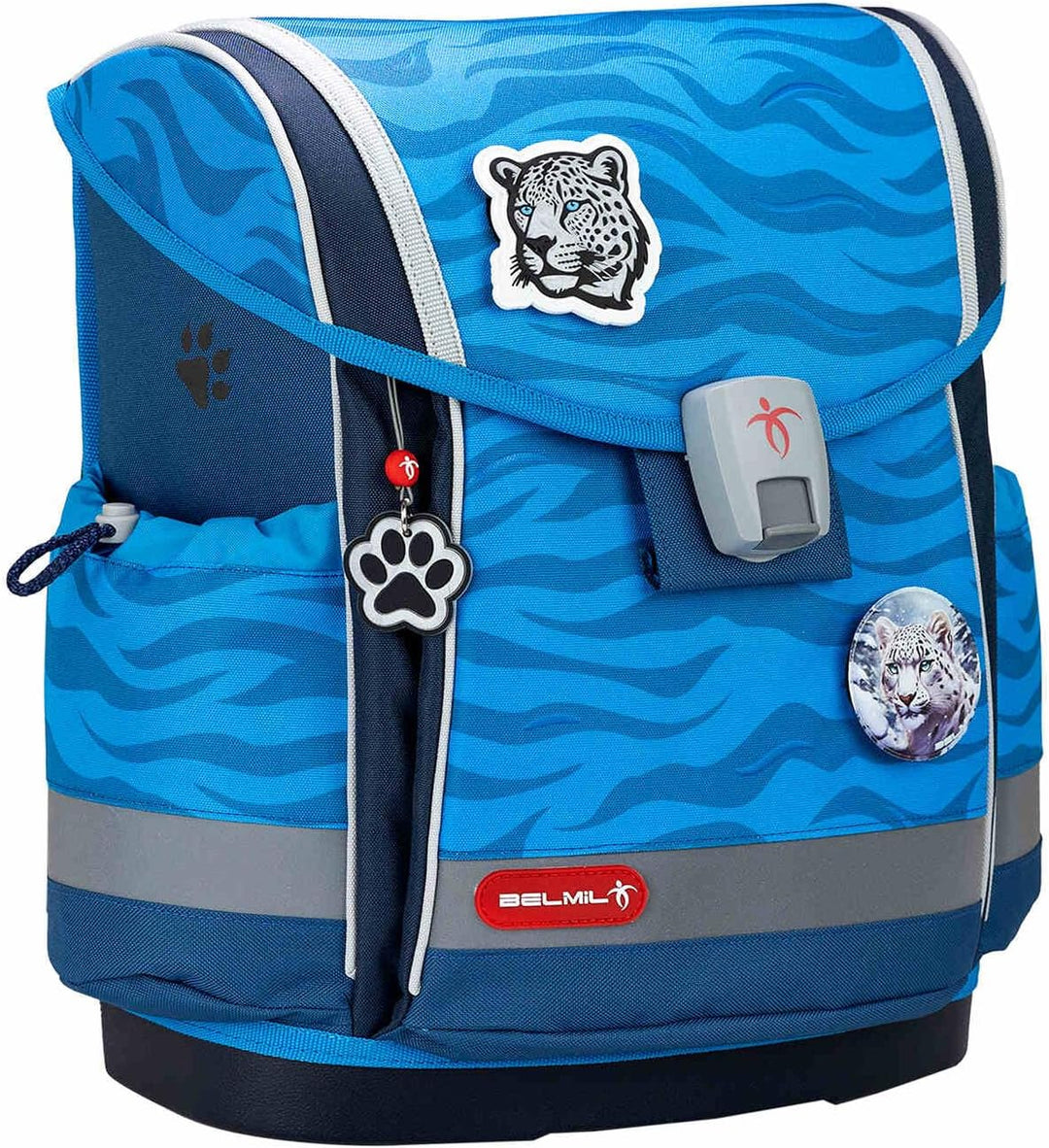 Belmil Classy Plus Schulranzen Set 6-teilig mit extra Schlüsselanhänger (405-78AG/S/K) (Animal Kingd