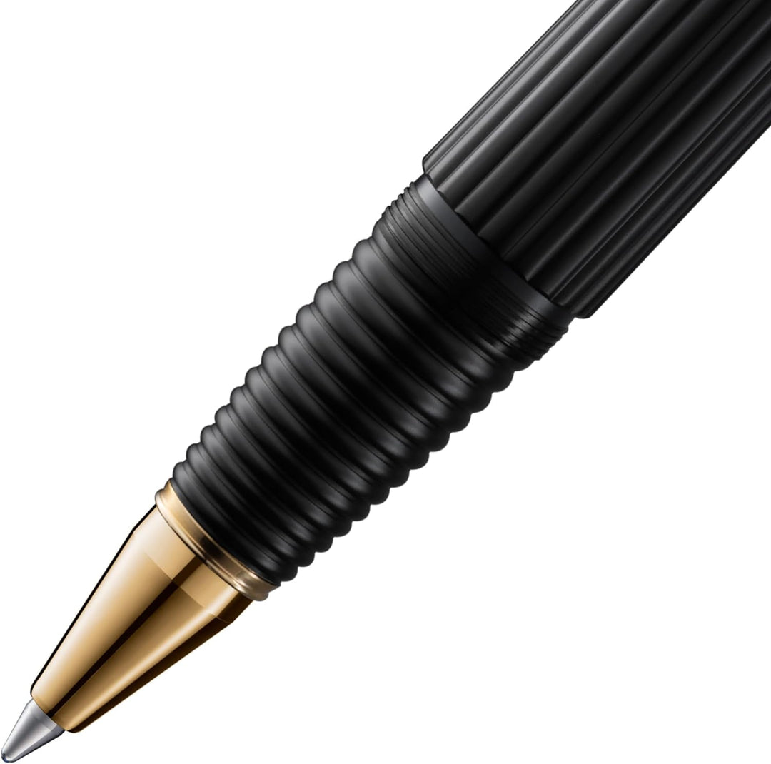 LAMY imporium Tintenroller 360 - Rollpen mit einem Gehäuse in mattschwarzer PVD Veredelung und polie