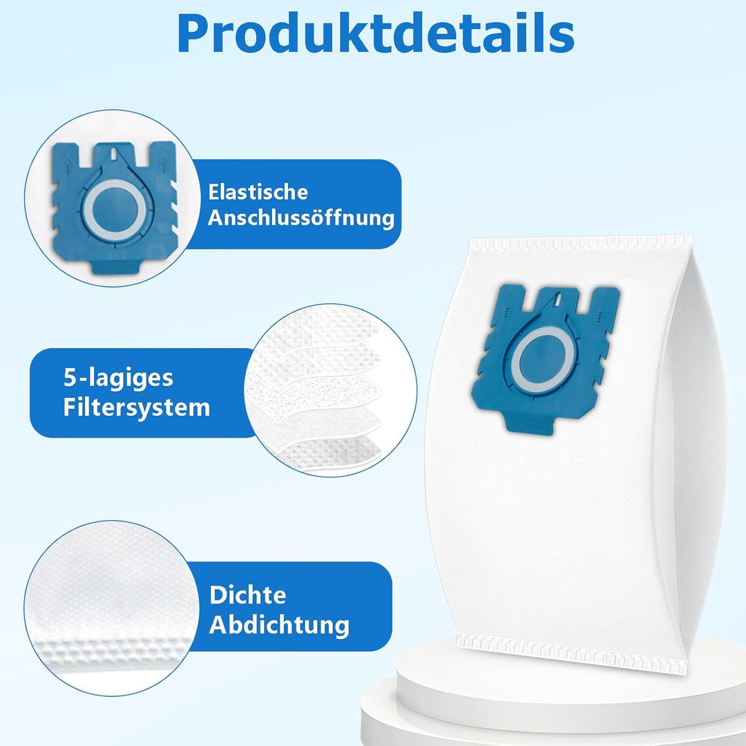 14 Stück Staubsaugerbeutel für Miele 3D Efficiency GN Staubsauger Classic C1 Complete C2 C3, S227, S