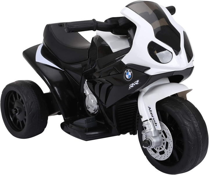 HOMCOM Elektro Kindermotorrad Kinderfahrzeug Lizensiert von BMW S1000RR Elektro-Dreirad mit Akku Sta