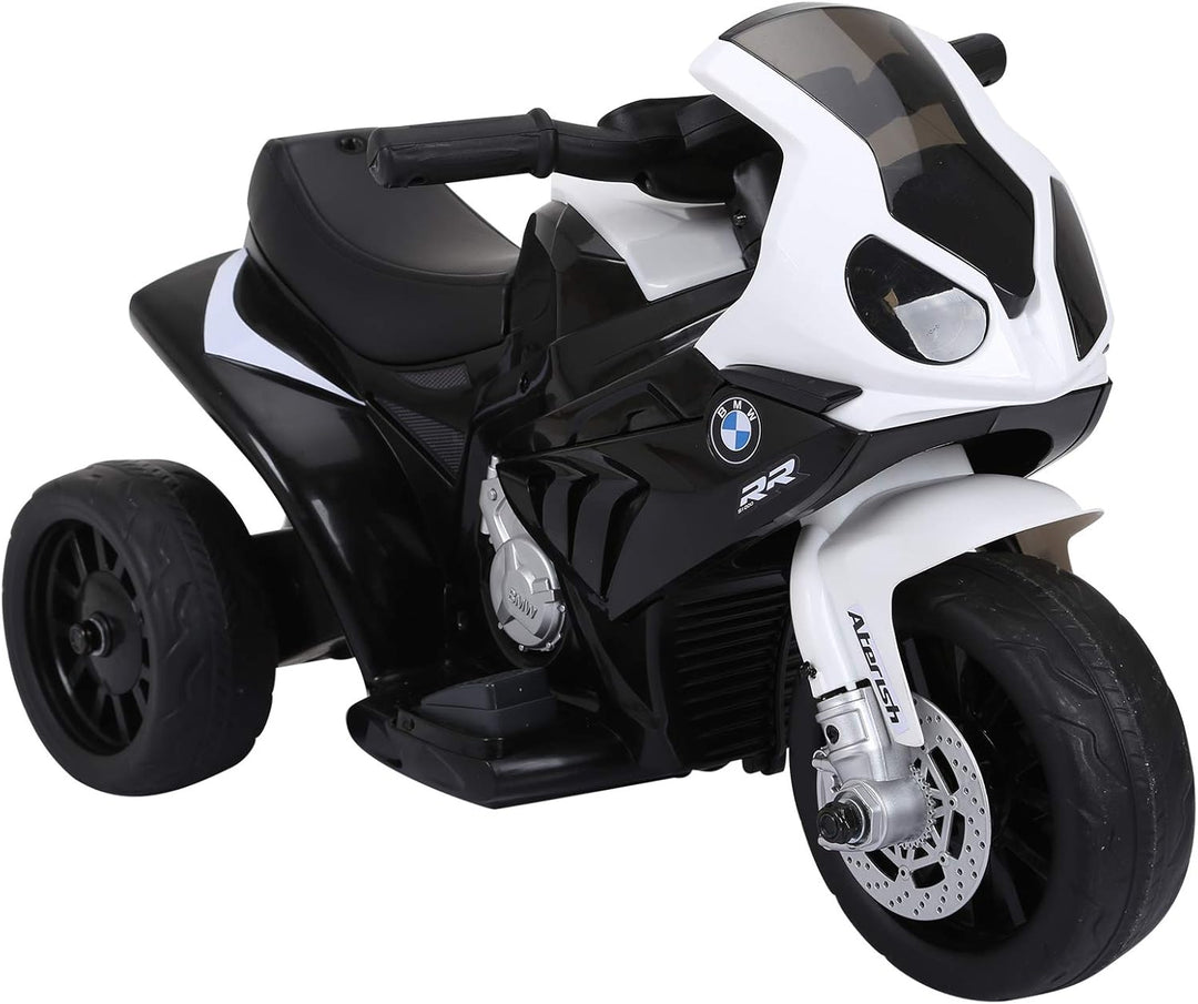 HOMCOM Elektro Kindermotorrad Kinderfahrzeug Lizensiert von BMW S1000RR Elektro-Dreirad mit Akku Sta