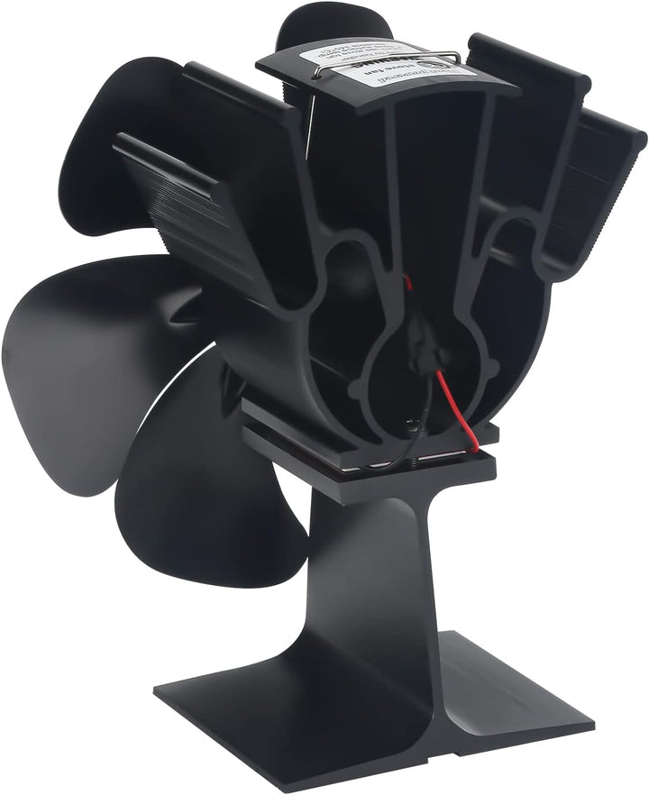 Tubiaz 6 Blättern Kaminventilator, Ofenventilator hitzebetrieben, Kamin Ofen Ventilator für Holzbren
