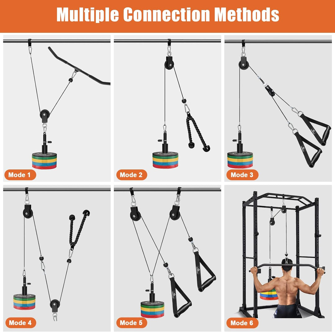 SERTT Home Gym Riemenscheiben-System, Trizeps-Workout-Riemenscheiben-System für LAT Pulldown, Bizeps