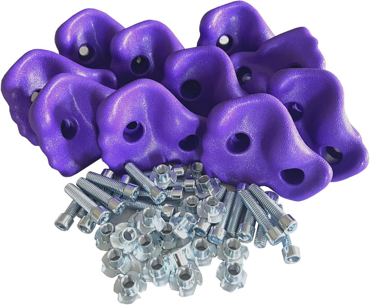 10er Set Klettersteine lila Kinder Klettergriffe Bouldergriffe Kletterwand Boulderwand