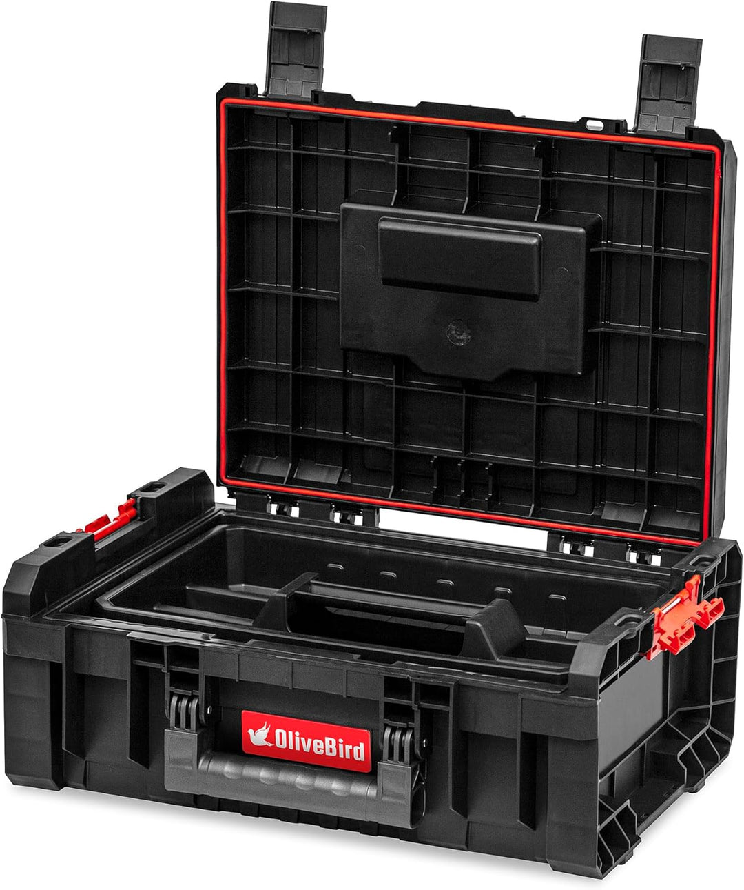 OliveBird Stabiler Werkstattwagen mit Rollen und Schublade, 445 x 375 x 755 mm Sortimentskasten Werk