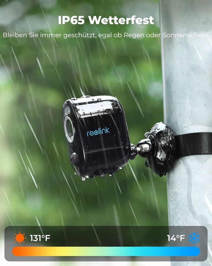 Reolink 2K 4MP Überwachungskamera Aussen Akku mit 2,4GHz/5GHz WiFi, Smarter Erkennung, WLAN IP Kamer