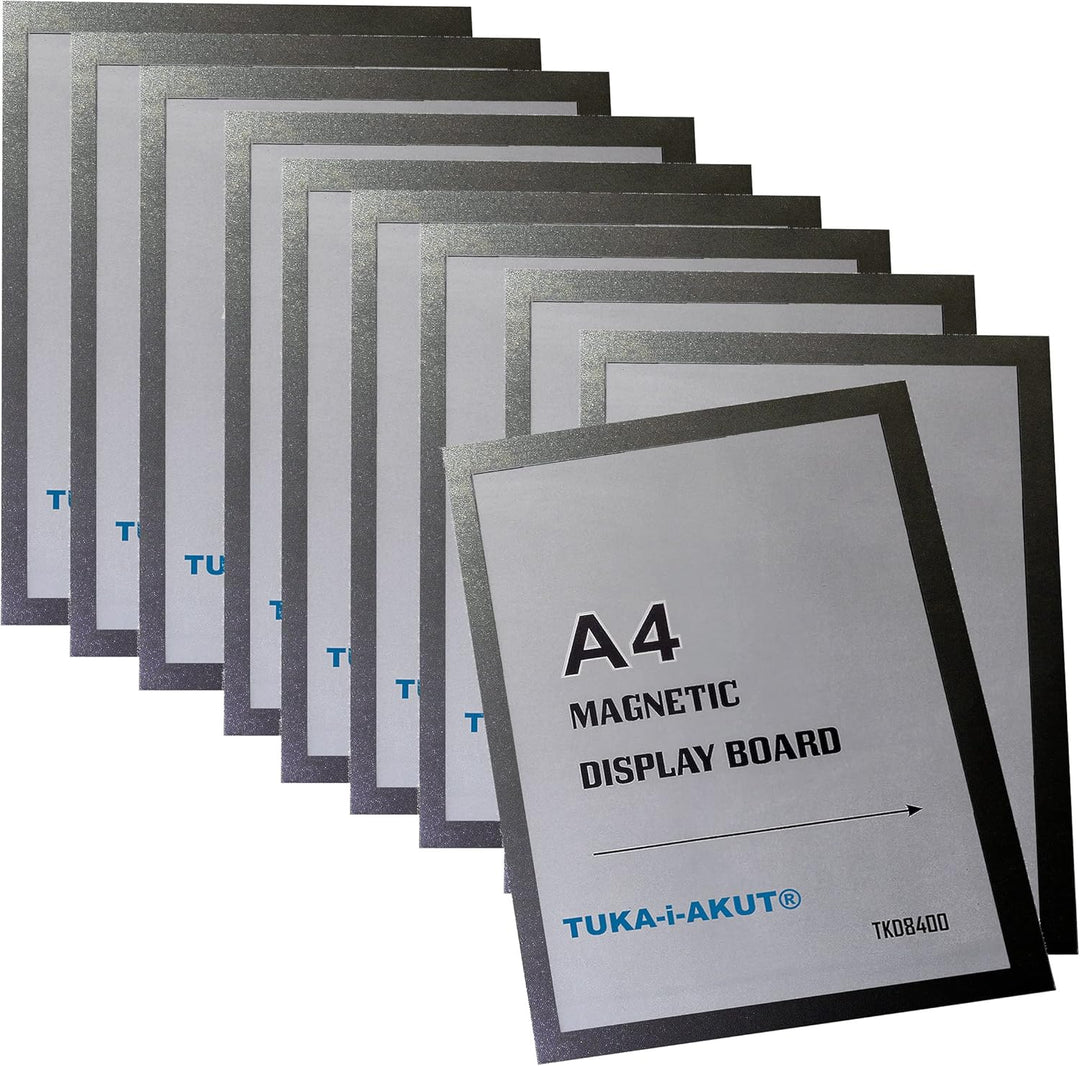 TUKA-i-AKUT 10st. A4 Info-Rahmen Selbstklebend mit Magnetverschluss, Einstecktasche Infotasche Blatt