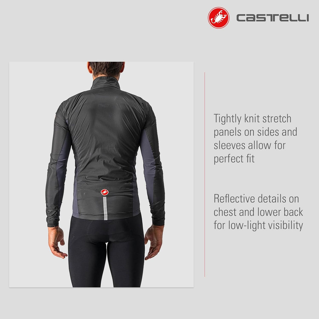 Castelli Herren Squadra Stretch Jacket Jacket XS Light Black/Dark Gray, XS Light Black/Dark Gray