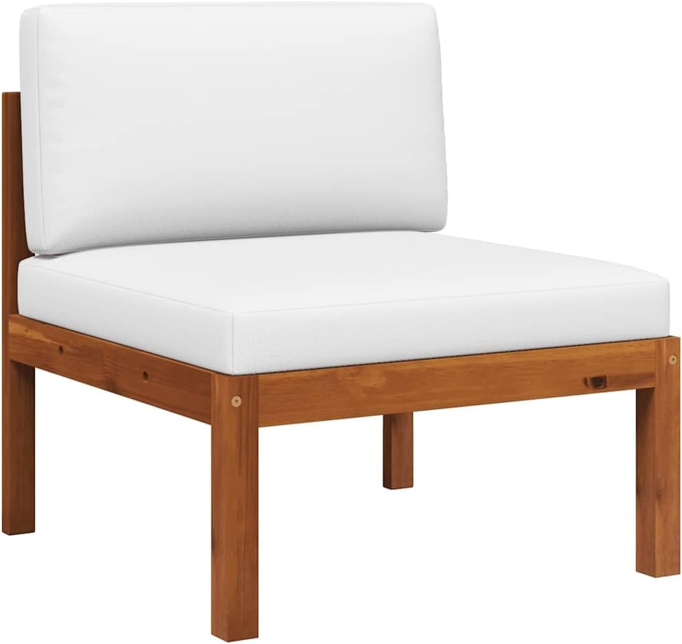 vidaXL Akazienholz Massiv Gartenmöbel 2-TLG. mit Auflagen Sofa Lounge Sitzgruppe Tisch Gartensofa Mi