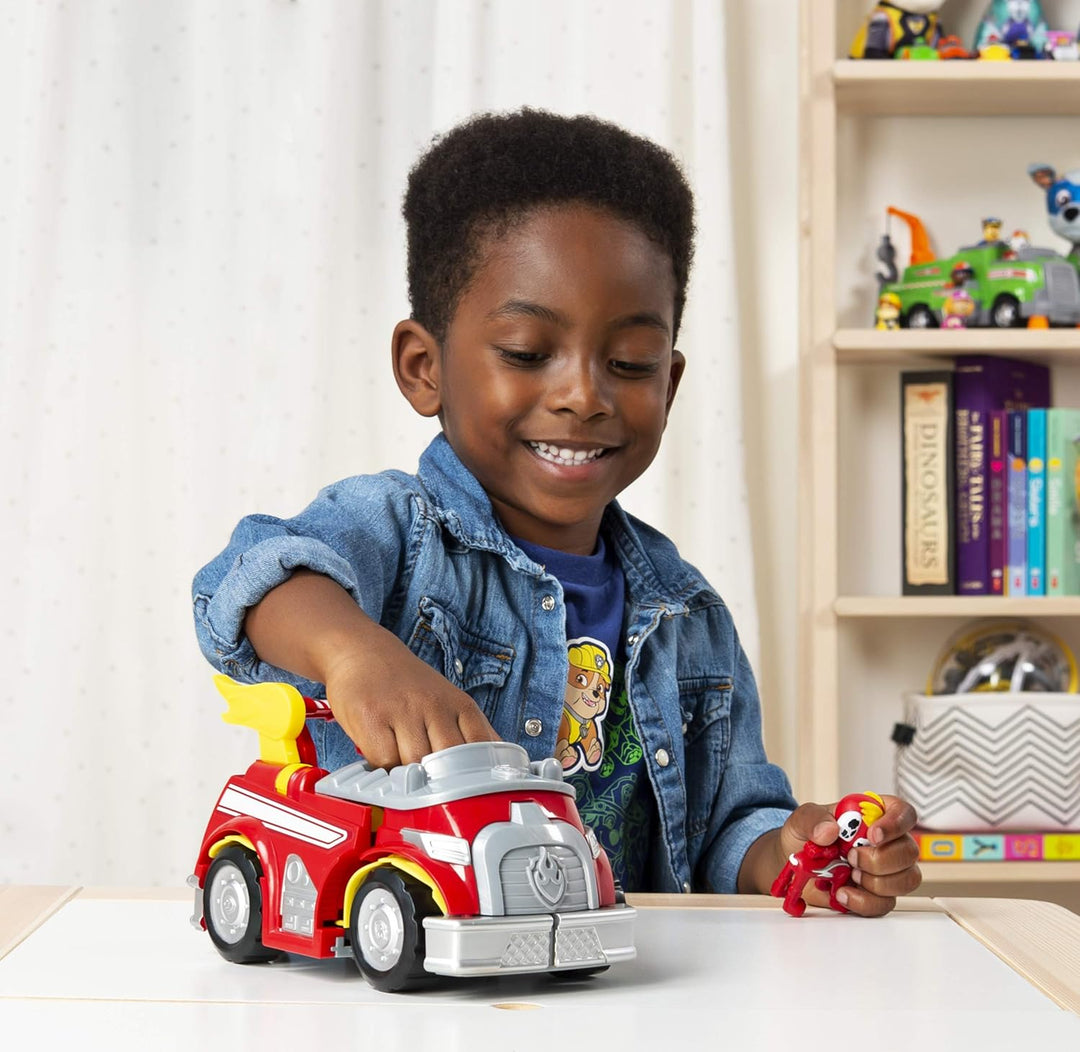 PAW PATROL 6053686 Mighty Pups Super Paws - Marshalls verwandlungsfähiges Powered Up Fahrzeug mit Fi