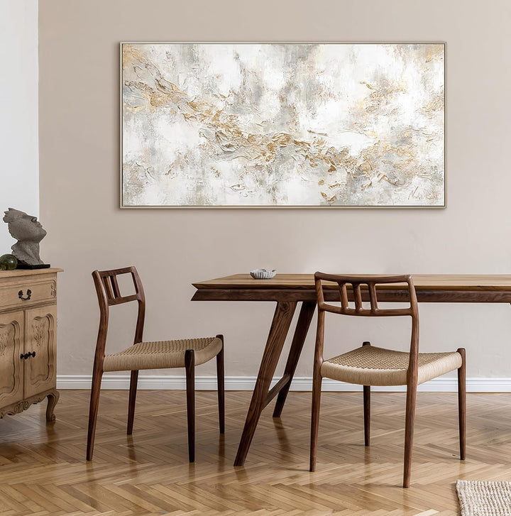 YS-Art Luxus Abstrakt Acryl Gemälde auf Leinwand Geschichte handgemalt Wandbilder Wohnzimmer modern