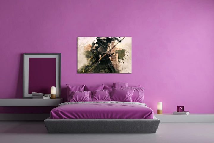 deyoli Mittelalter - Illustration Format:90x60 cm als Leinwandbild, Motiv fertig gerahmt auf Echthol
