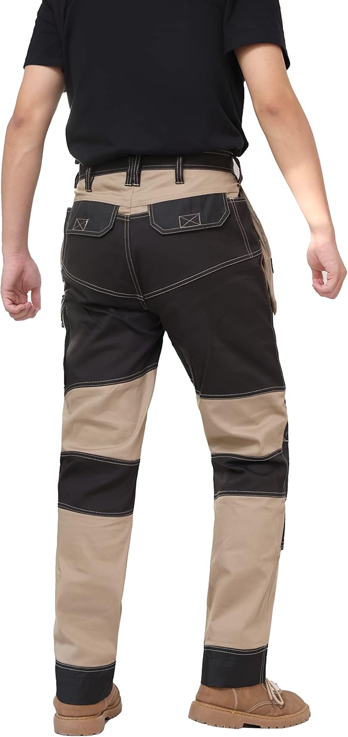 WORK IDEA Arbeitshosen männer, Hose mit multifunktionalen Taschen, Hose mit abnehmbaren Flugtaschen,