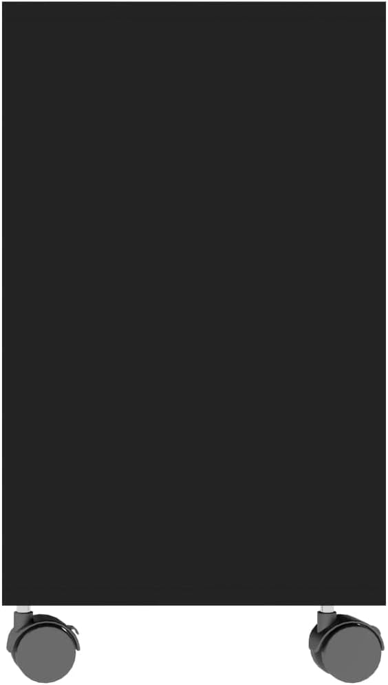 FIRBNUS Beistelltisch Schwarz 70x35x55 cm Beistelltisch mit Rollen Beistelltisch Sofa Beistelltisch