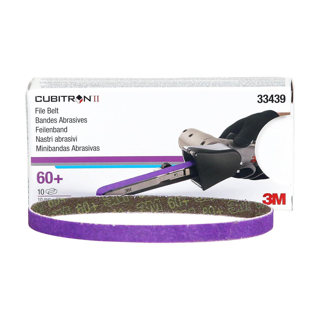 3M Cubitron II Feilenband, 33439, 60+ Körnung, 0,95 cm x 33 cm, Packung mit 10 Feilenbändern, harzge