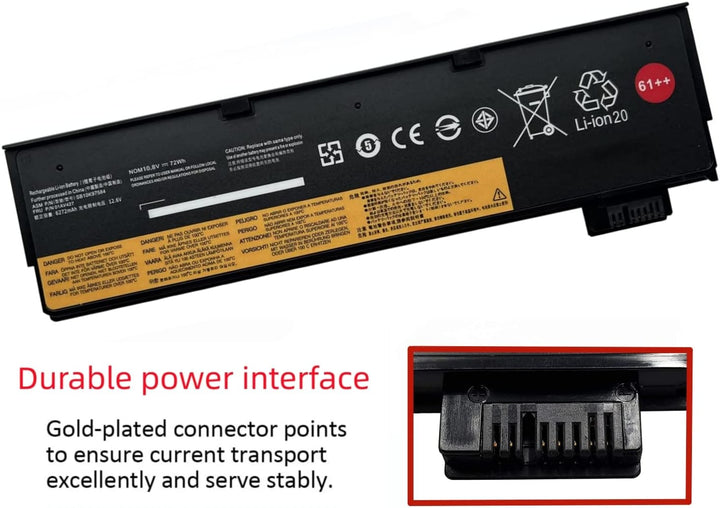PUGASR 72Wh 61++ 01AV427 SB10K97584 Laptop Akku Kompatibel mit Lenovo ThinkPad A475 A485 T470 T570 T