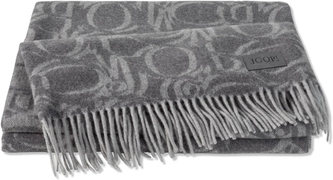 JOOP! Plaid Fine Ornament | Anthrazit - 130 x 180 Anthrazit 130x180 cm, Anthrazit 130x180 cm