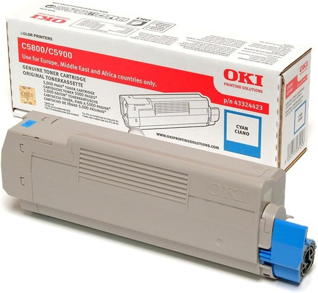 OKI 43324423 C5800, C5900, C5550MFP Tonerkartusche 5.000 Seiten, cyan, cyan