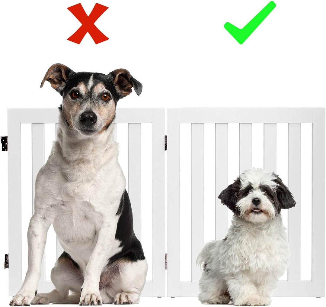 COSTWAY Absperrgitter Hunde 60cm Hoch, Schutzgitter Holz, Kindergitter klappbar, Treppengitter Hunde
