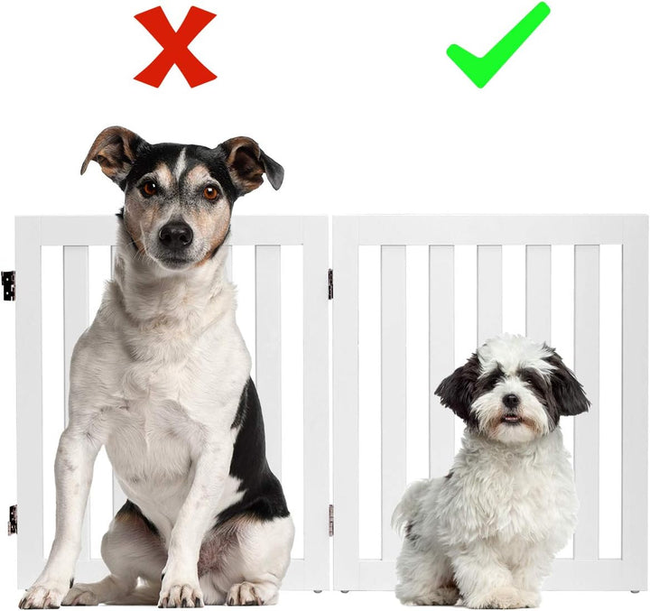 COSTWAY Absperrgitter Hunde 60cm Hoch, Schutzgitter Holz, Kindergitter klappbar, Treppengitter Hunde