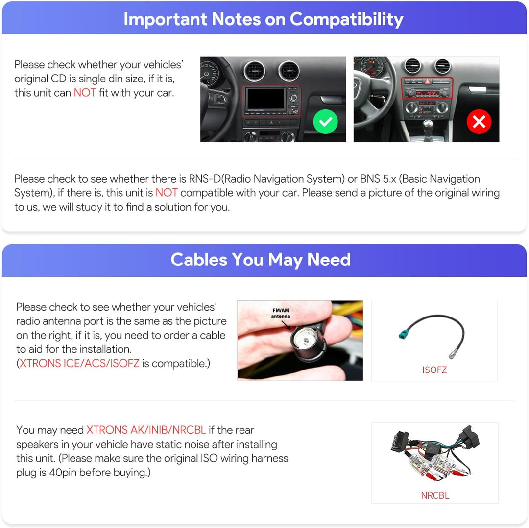 XTRONS Android 12 Autoradio mit Navi für Audi A3 S3 RS3,Snapdragon 665 Octa Core 6GB 128GB,Integrier