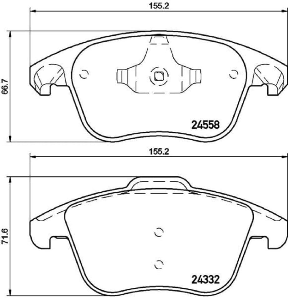 Brembo P61117 Vordere Bremsbeläge, Anzahl 4