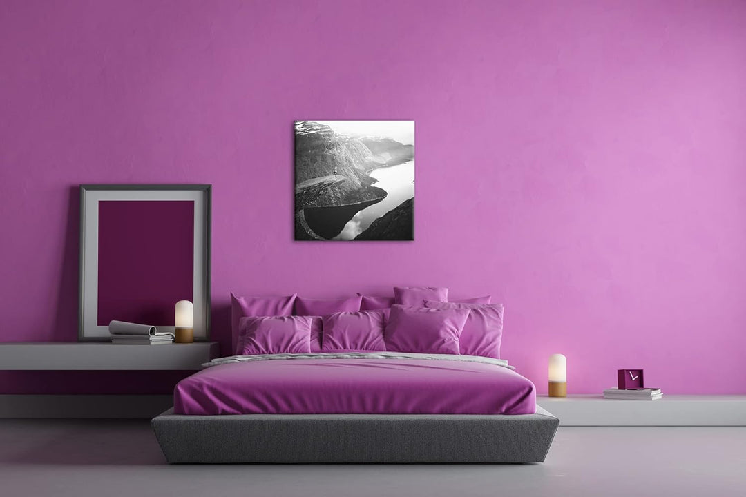 deyoli Yoga im Herzen Mutternatur Format: 60x60 Effekt: Schwarz&Weiss als Leinwandbild, Motiv fertig