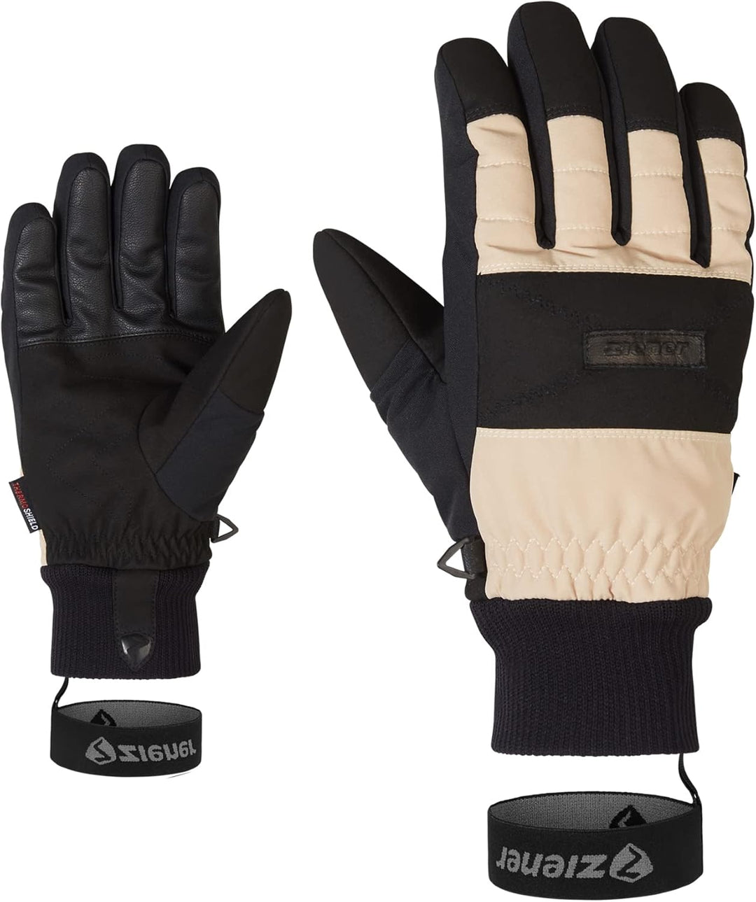 Ziener Herren Gendo Ski-Handschuhe/Wintersport | atmungsaktiv, wasserdicht, trendig 11 cashew, 11 ca