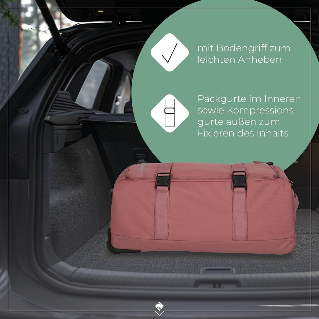 travelite Trolley Reisetasche Grösse L, Gepäck Serie KICK OFF: Praktische Reisetasche mit Rollen für