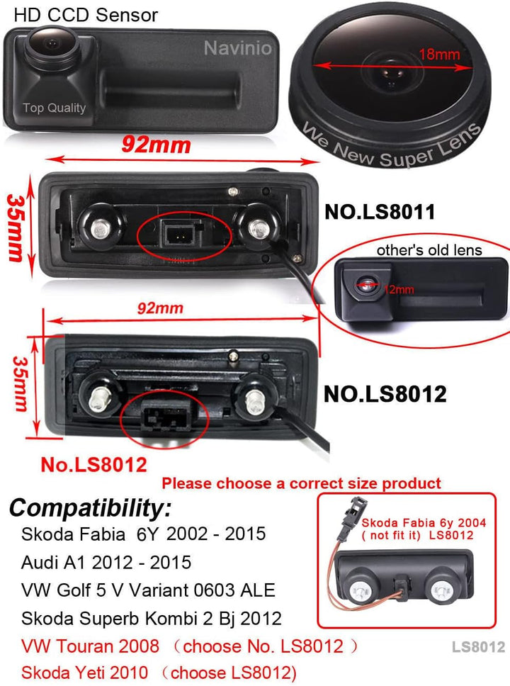 Navinio Super Pro HD Auto Rückfahrkamera Einparkkamera Kamera Einparkhilfe Farbkamera Rückfahrsystem